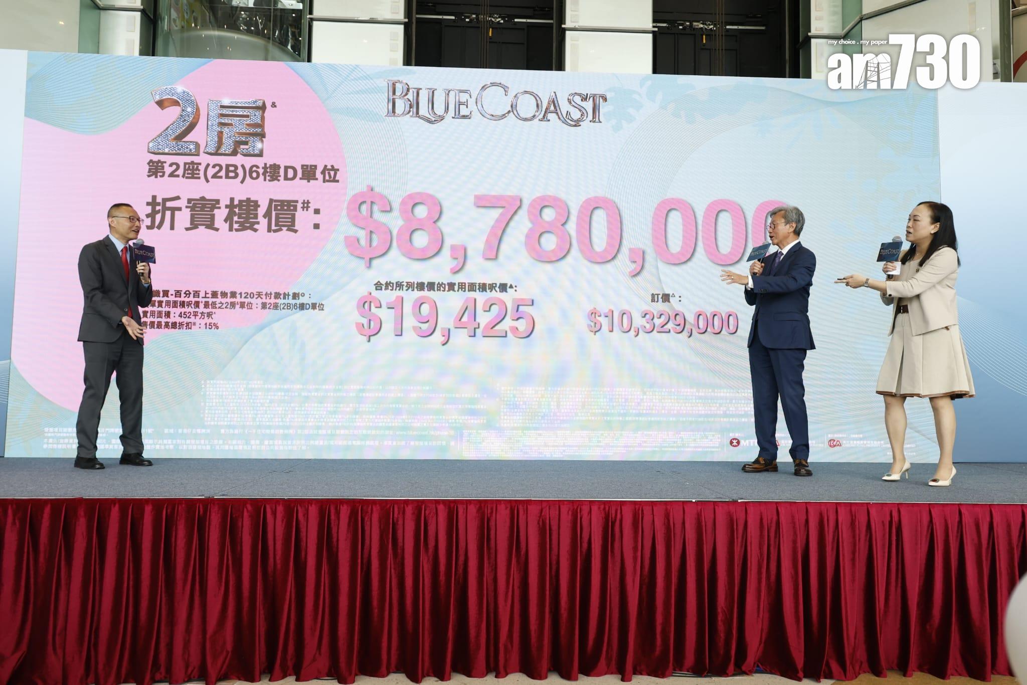 Blue Coast開價｜首推138伙 兩房878萬入場 折實均價21968元 港島南岸首批最低